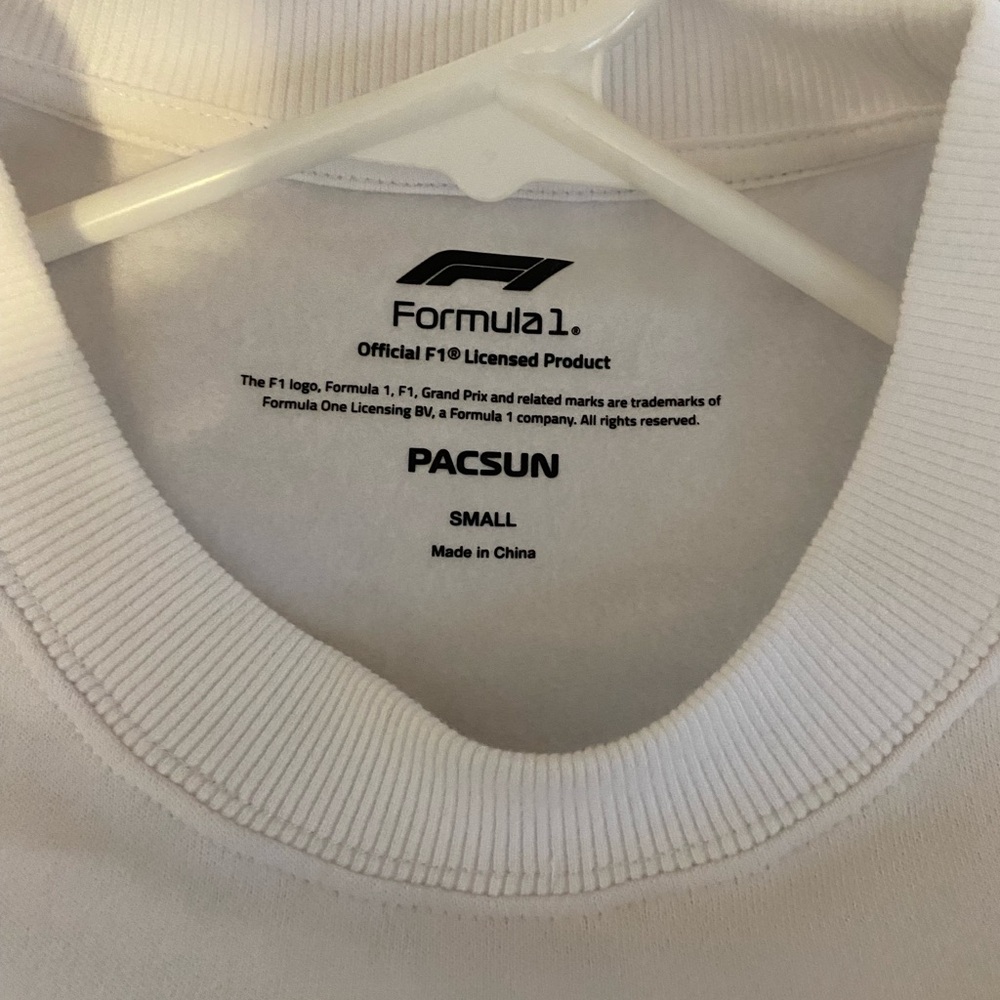 Formula 1 sweatshirt.   From PacSun